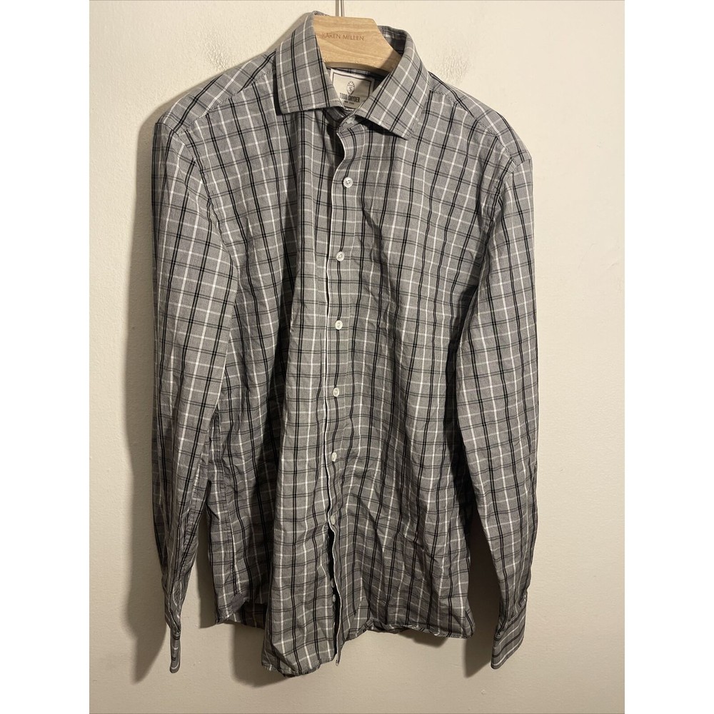 Todd Snyder Men’s Shirt Plaid Button Down Long Sleeve Size 16 34/35